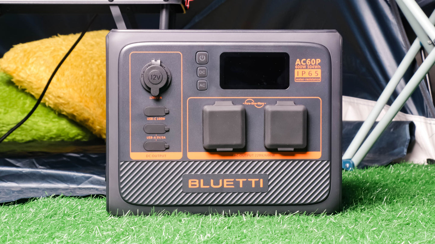 AUTHORIZED Bluetti AC60P Expandable Portable Waterproof Power Station 504Wh | 600W (1200W) - PREMIUM SERIES