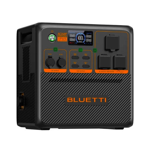 BLUETTI AC240P 2400W Portable Power Station | 1,843Wh LiFePO₄ IP65 Solar Generator for Home Backup, Camping, Emergency | 5-Year Local Warranty