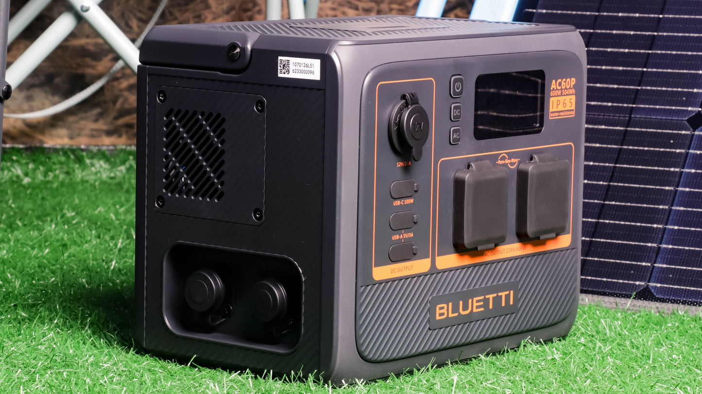 AUTHORIZED Bluetti AC60P Expandable Portable Waterproof Power Station 504Wh | 600W (1200W) - PREMIUM SERIES