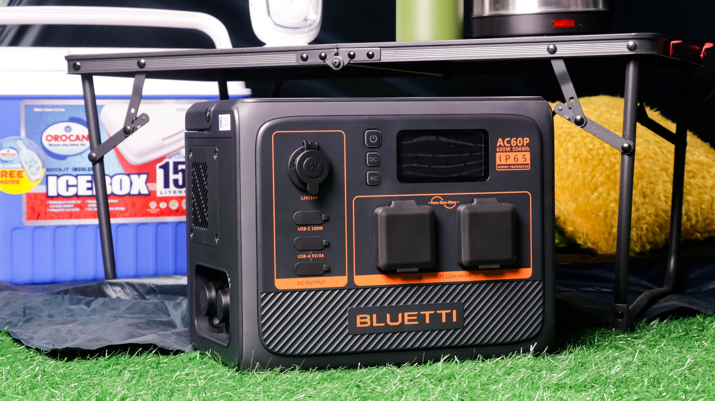 AUTHORIZED Bluetti AC60P Expandable Portable Waterproof Power Station 504Wh | 600W (1200W) - PREMIUM SERIES