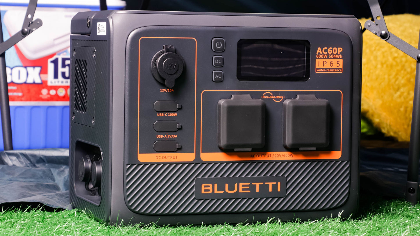AUTHORIZED Bluetti AC60P Expandable Portable Waterproof Power Station 504Wh | 600W (1200W) - PREMIUM SERIES