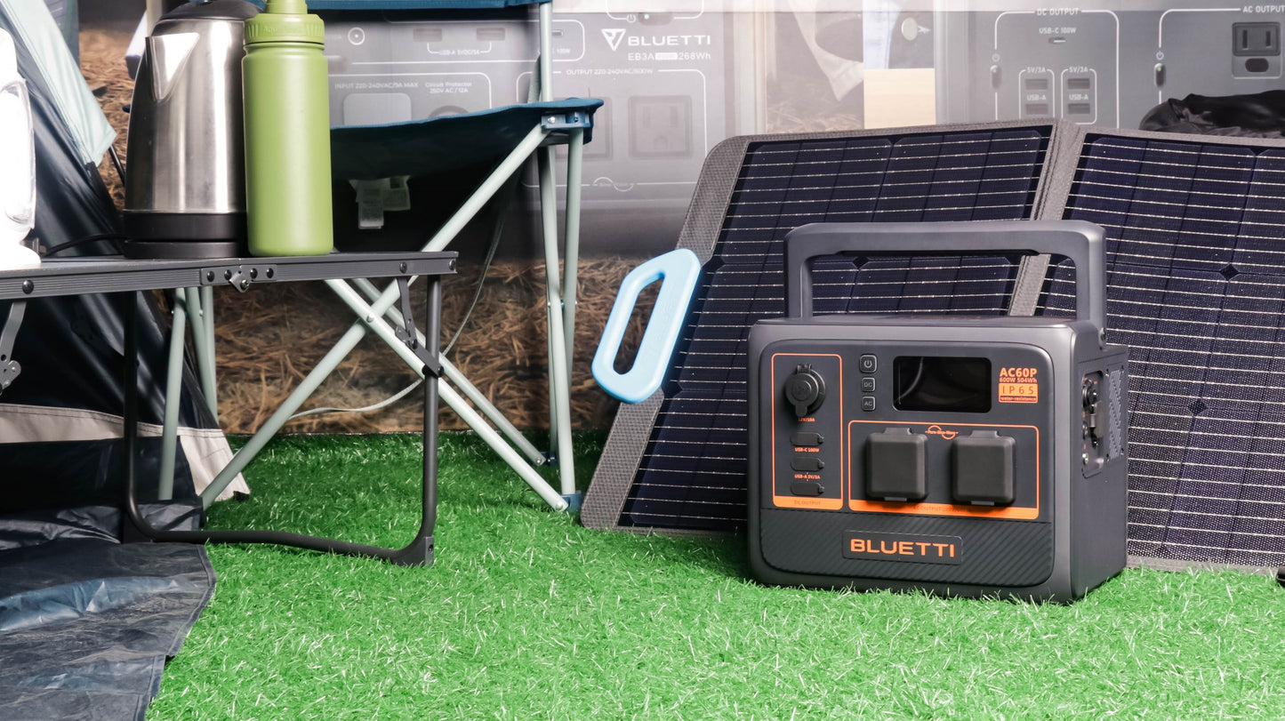 AUTHORIZED Bluetti AC60P Expandable Portable Waterproof Power Station 504Wh | 600W (1200W) - PREMIUM SERIES
