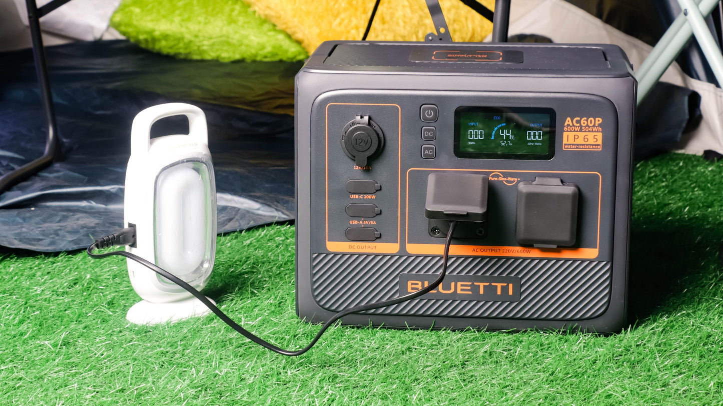 AUTHORIZED Bluetti AC60P Expandable Portable Waterproof Power Station 504Wh | 600W (1200W) - PREMIUM SERIES