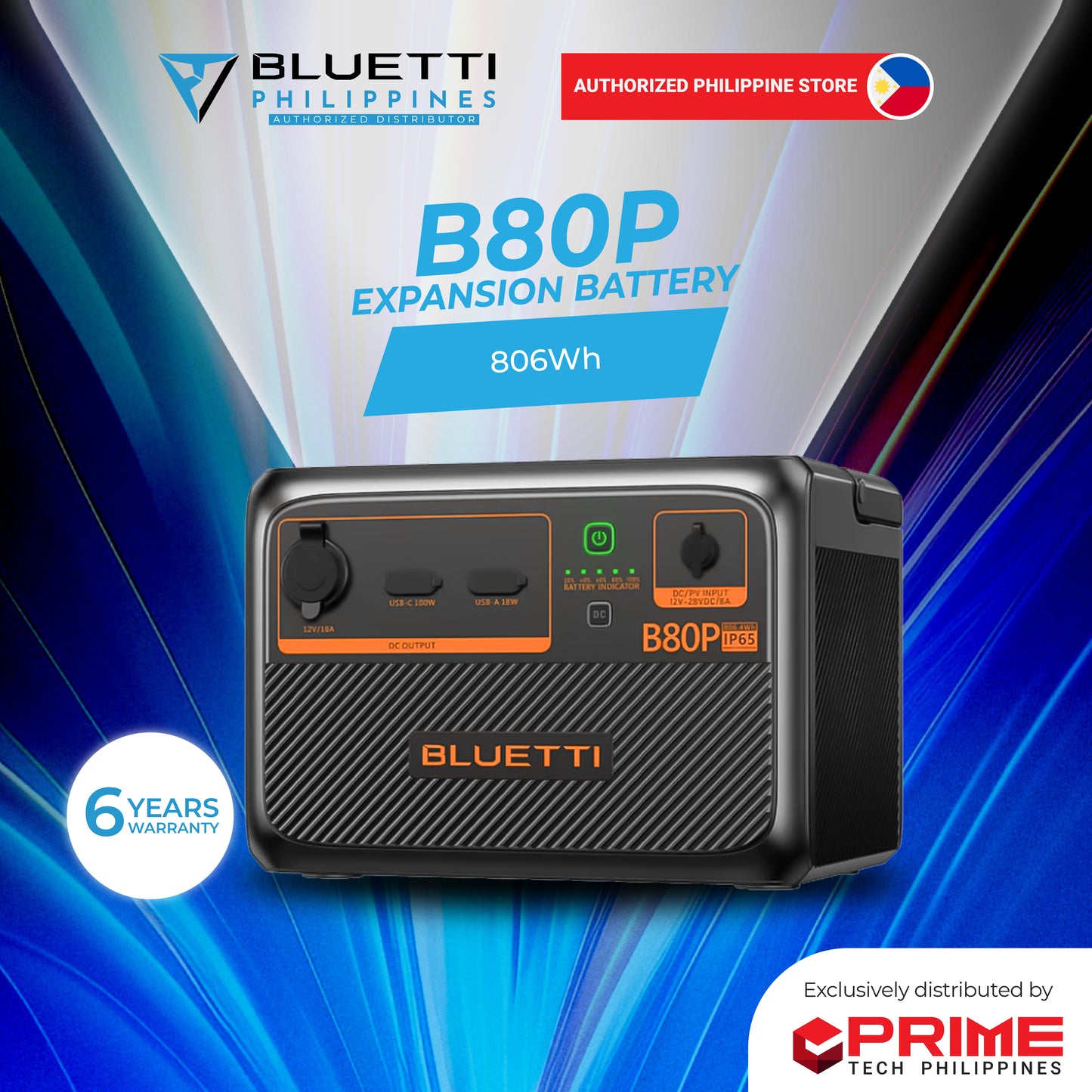 BLUETTI B80P Expansion Battery | 806Wh (Compatible for AC60P)