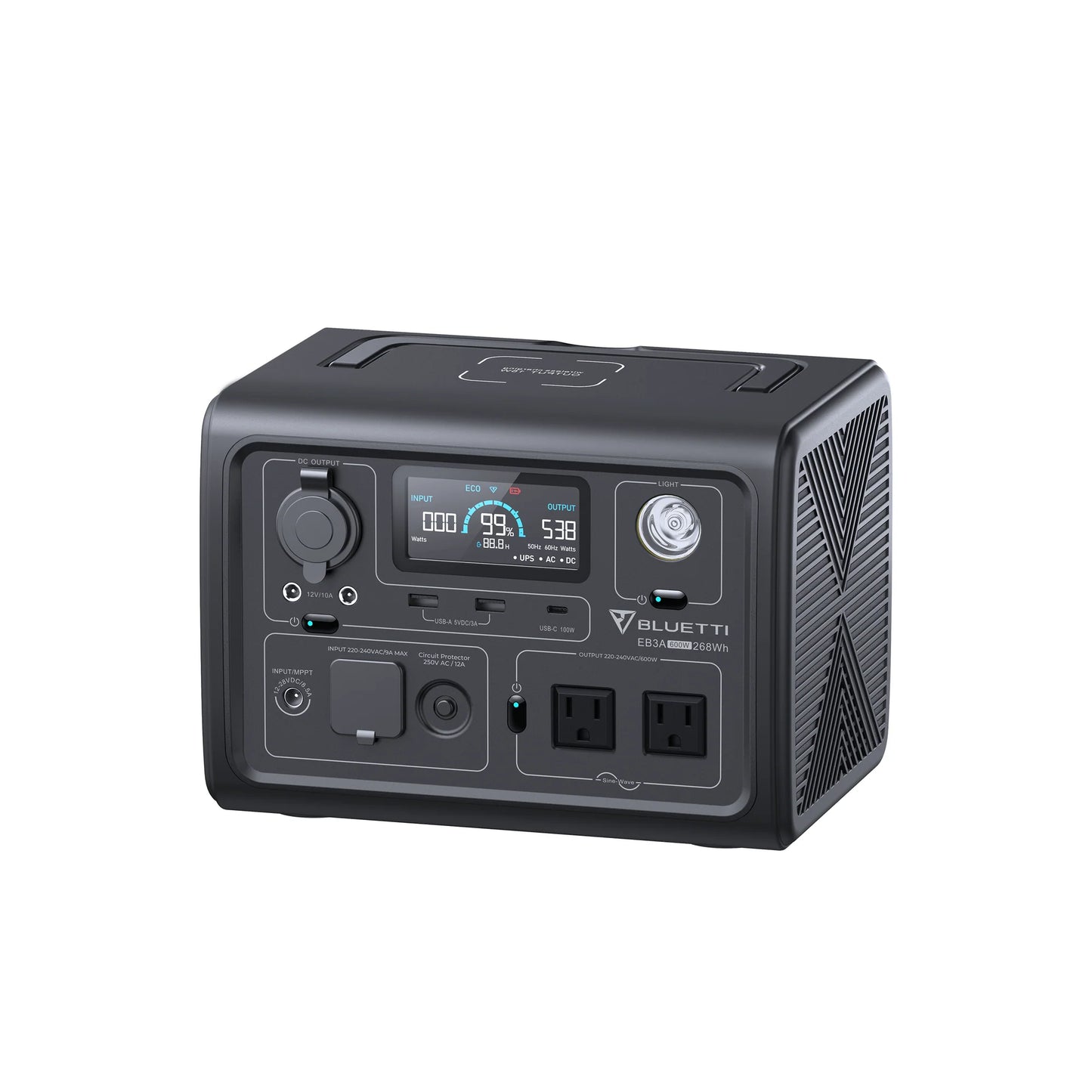 BLUETTI EB3A 600W 268Wh LiFePO₄ Portable Power Station