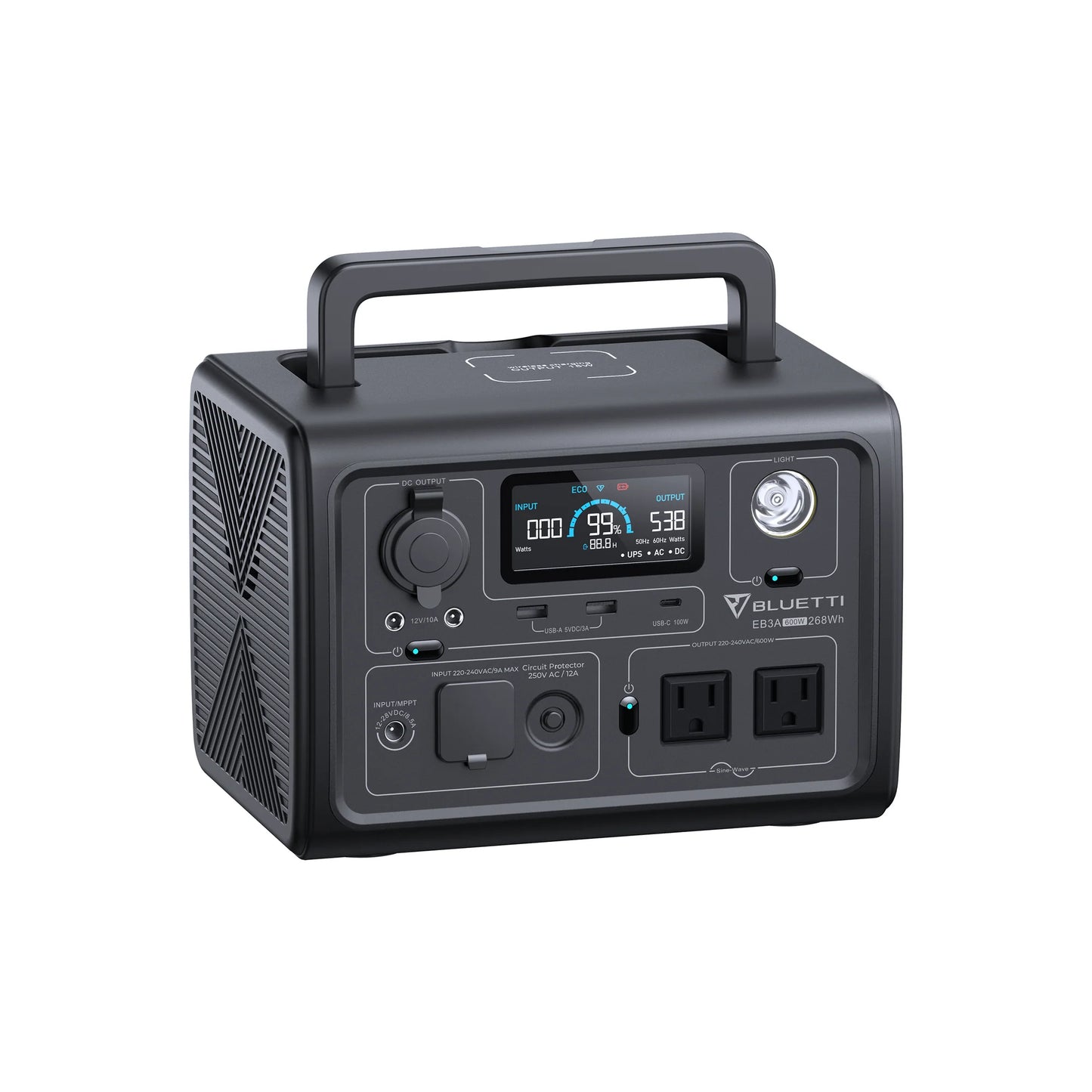 BLUETTI EB3A 600W 268Wh LiFePO₄ Portable Power Station