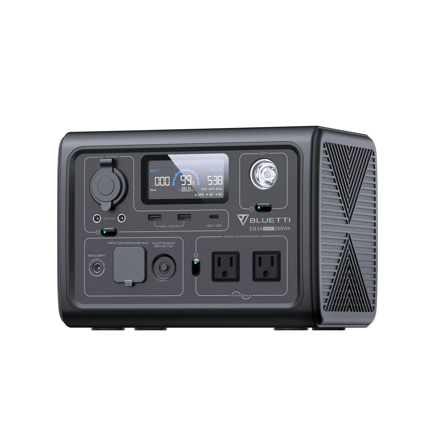 BLUETTI EB3A 600W 268Wh LiFePO₄ Portable Power Station