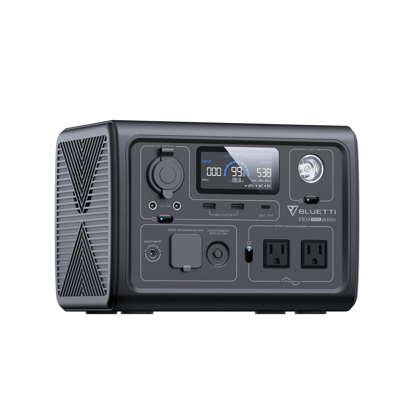 BLUETTI EB3A 600W 268Wh LiFePO₄ Portable Power Station