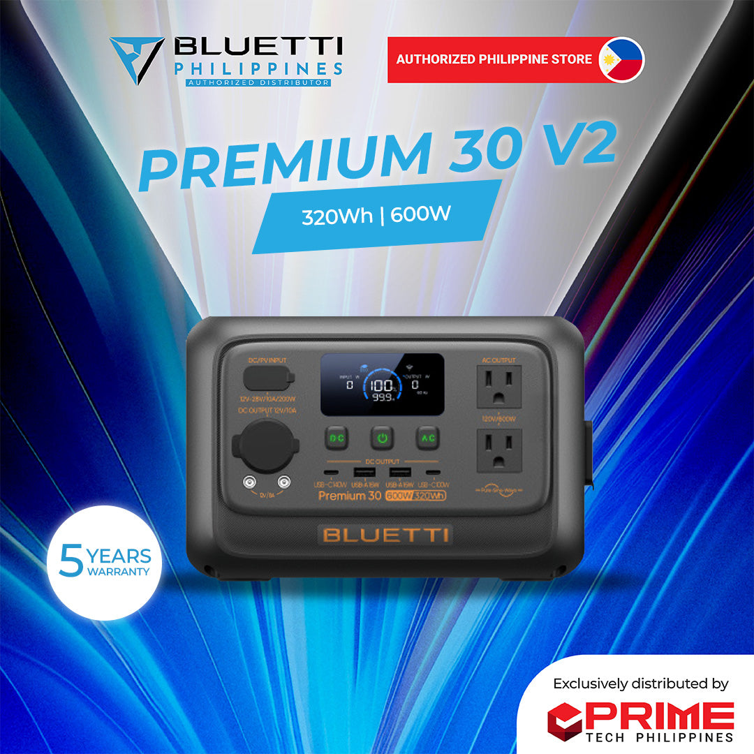 BLUETTI Premium 30 V2 Portable Power Station – Compact Backup Power for Outdoor and Home Use