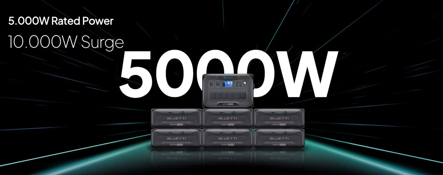 BLUETTI AC500 + B300K Home Battery Backup