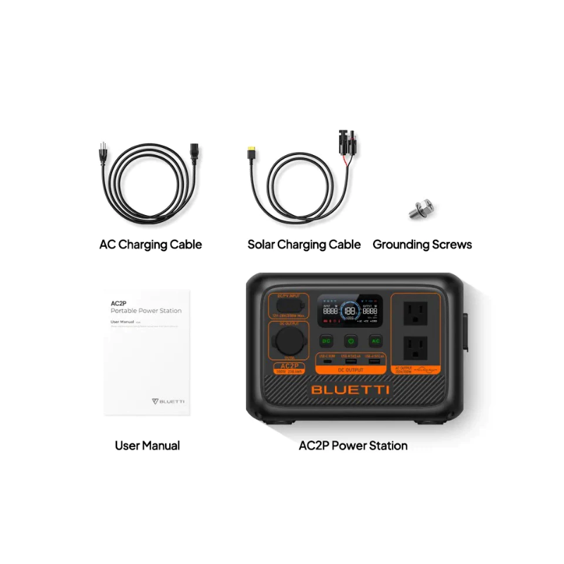 BLUETTI AC2P 234W with PV200 Solar Panel Portable Power Station 300Wh LiFePO4 Battery Backup Solar