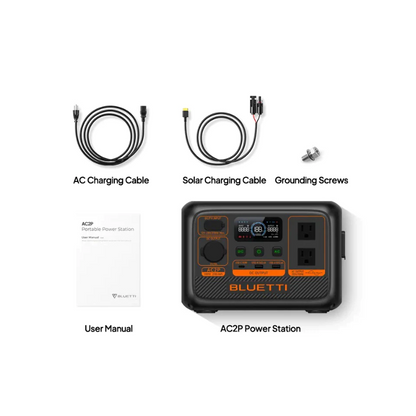 BLUETTI AC2P 234W with PV200 Solar Panel Portable Power Station 300Wh LiFePO4 Battery Backup Solar