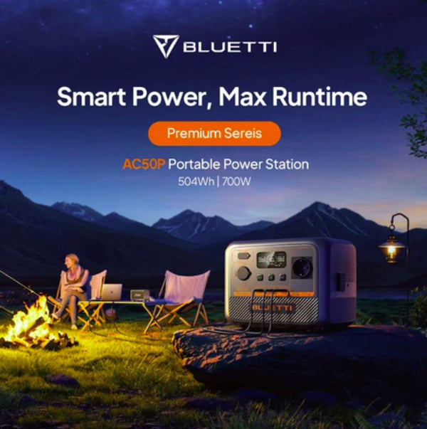 BLUETTI AC50P 500Wh 700W Portable Power Station | Starlink Compatible ...