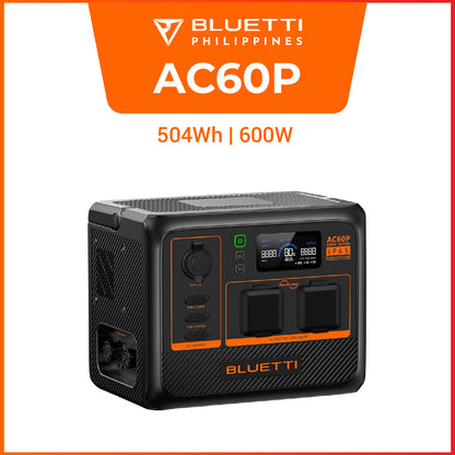 Bluetti AC60P Expandable Portable Waterproof Power Station 504Wh | 600W (1200W) - PREMIUM SERIES