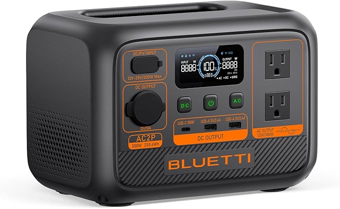 BLUETTI AC2P Portable Power Station | 300W 230.4Wh - PREMIUM SERIES