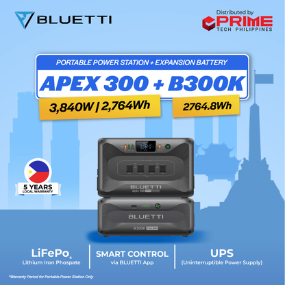 BLUETTI Premium Apex 300 Portable Power Station 2764.8Wh 3840W Solar Generator LiFePO4 Battery Backup Home RV Emergency Power