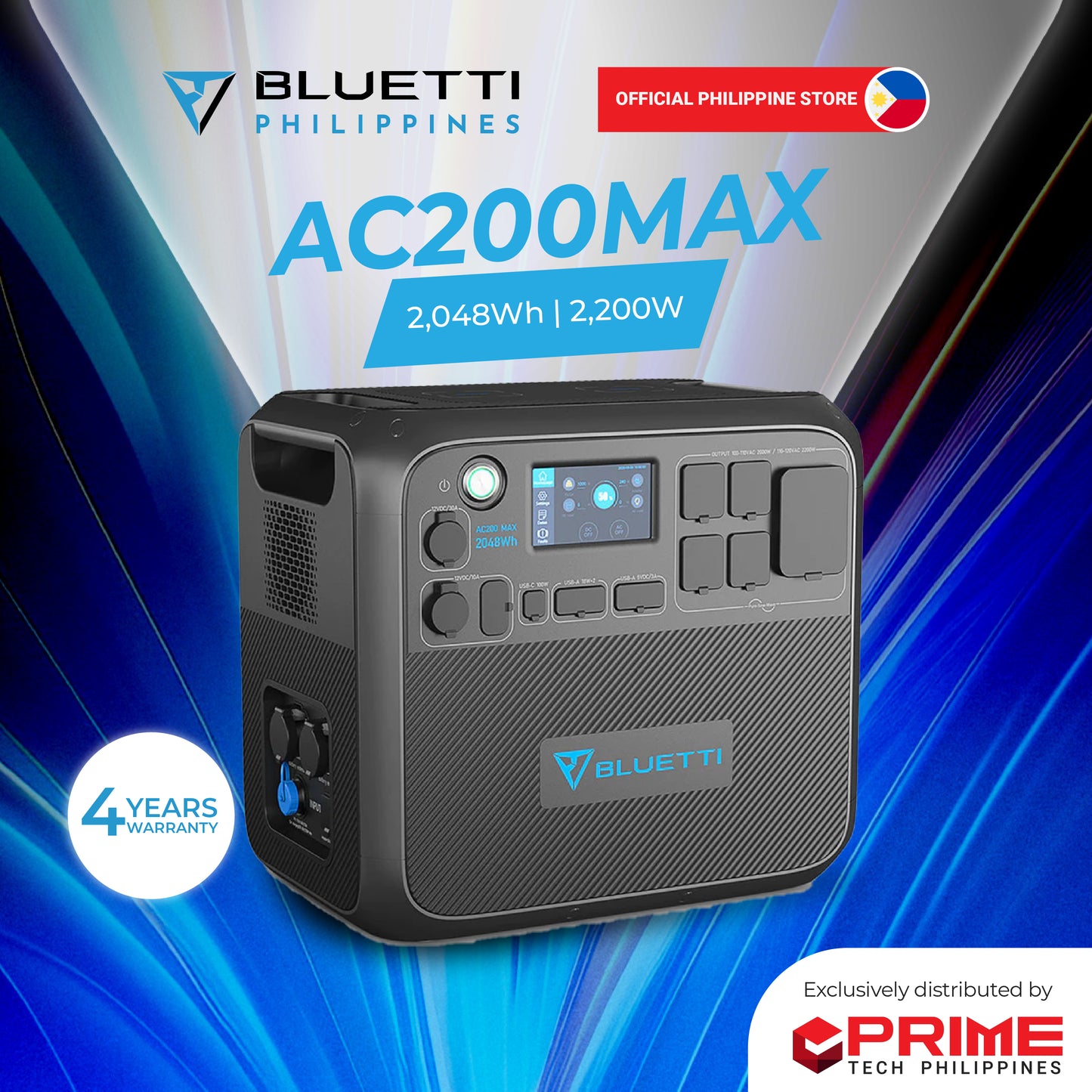 BLUETTI AC200MAX Expandable Power Station (2,200W)