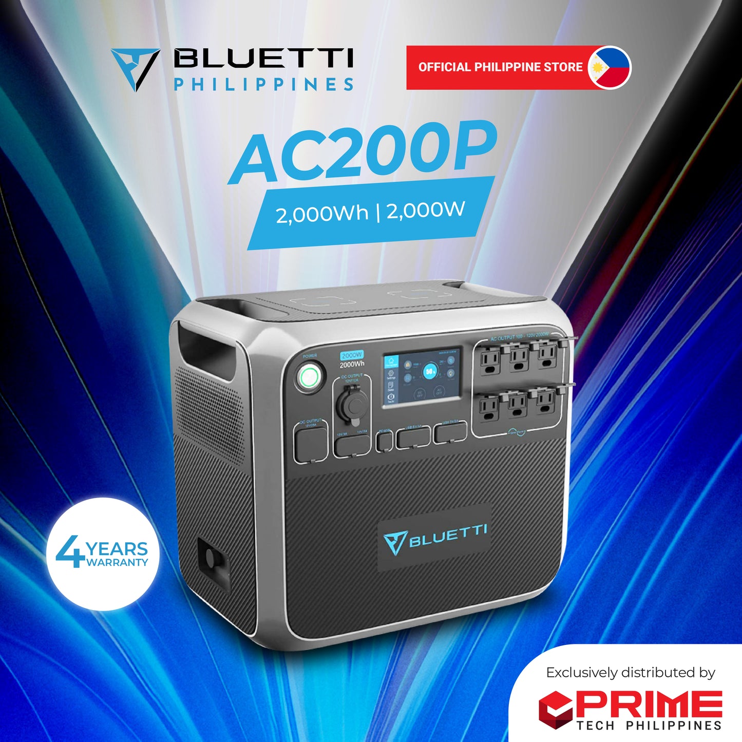 BLUETTI AC200P Portable Power Station | 2,000W 2,000Wh