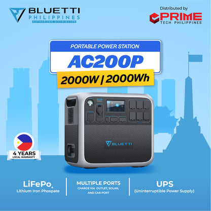 AUTHORIZED BLUETTI AC200P Portable Power Station | 2,000W 2,000Wh