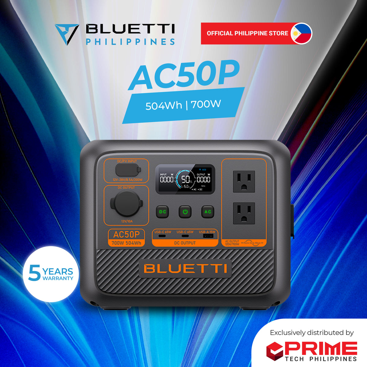 AUTHORIZED Bluetti AC50P Portable Power Station 504Wh LiFePO4 700W Out ...