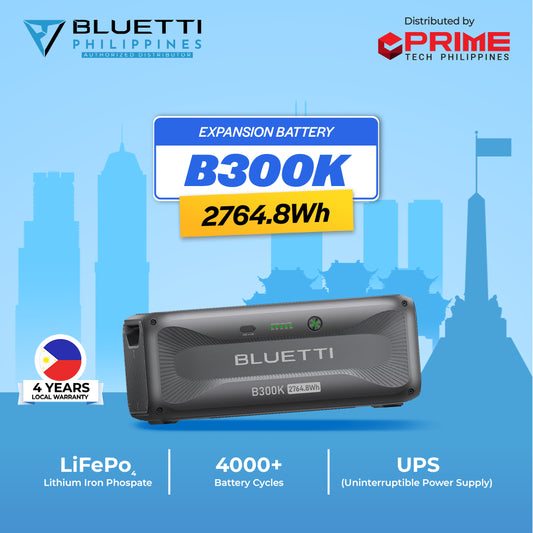 BLUETTI B300K 2764.8Wh LiFePO₄ Expansion Battery – 830,811mAh Portable Power | Compatible with AC200L, AC200MAX, AC300, AC500 | Backup Power Solution | 4-Year Warranty