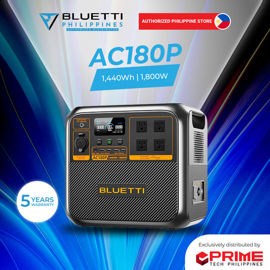 AUTHORIZED Bluetti AC180P 1440Wh/1800W - PREMIUM SERIES