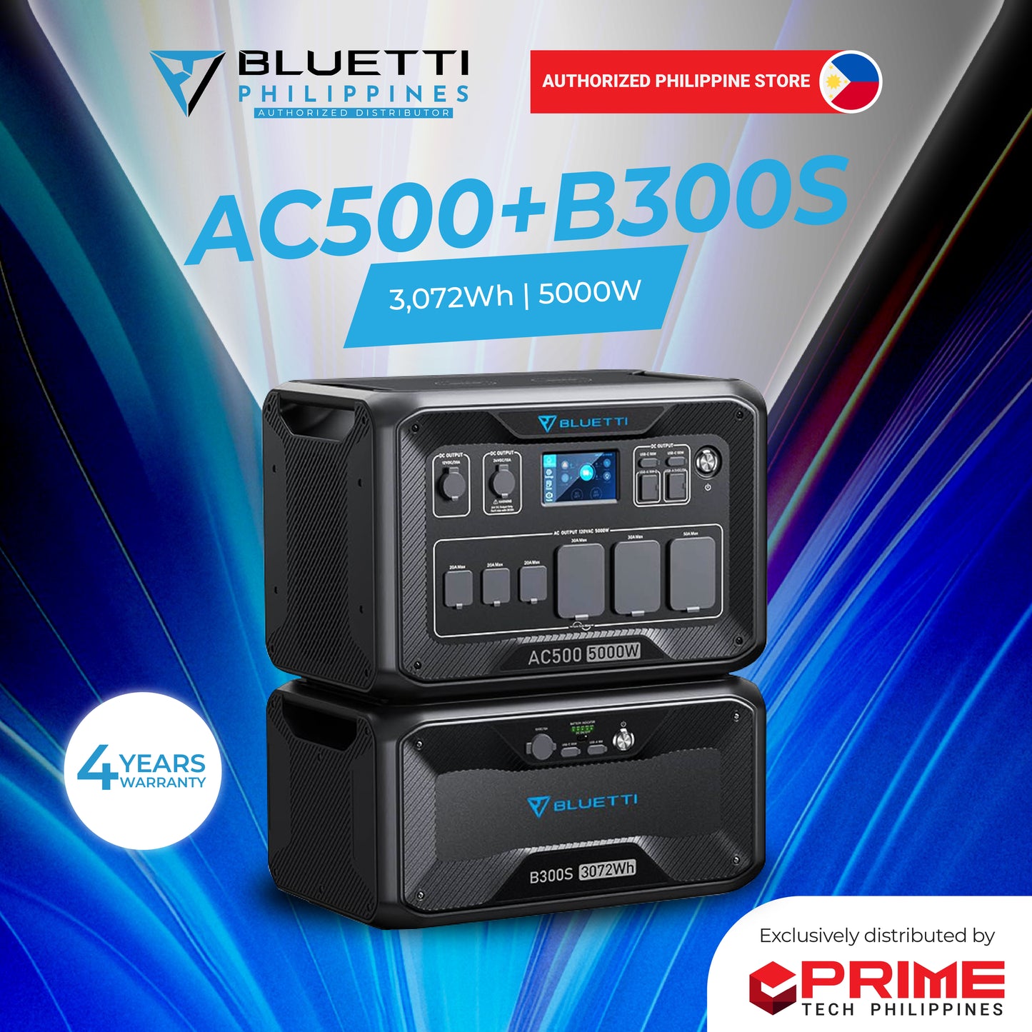 AUTHORIZED BLUETTI AC500 + B300S - Home Battery Backup