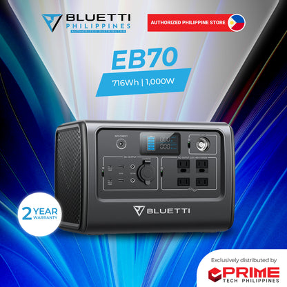 AUTHORIZED BLUETTI EB70 Portable Power Station (1000W)