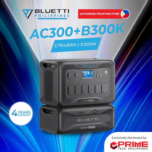 AUTHORIZED BLUETTI AC300+B300K | Home Battery Backup (3,000W | 2,764.8Wh)