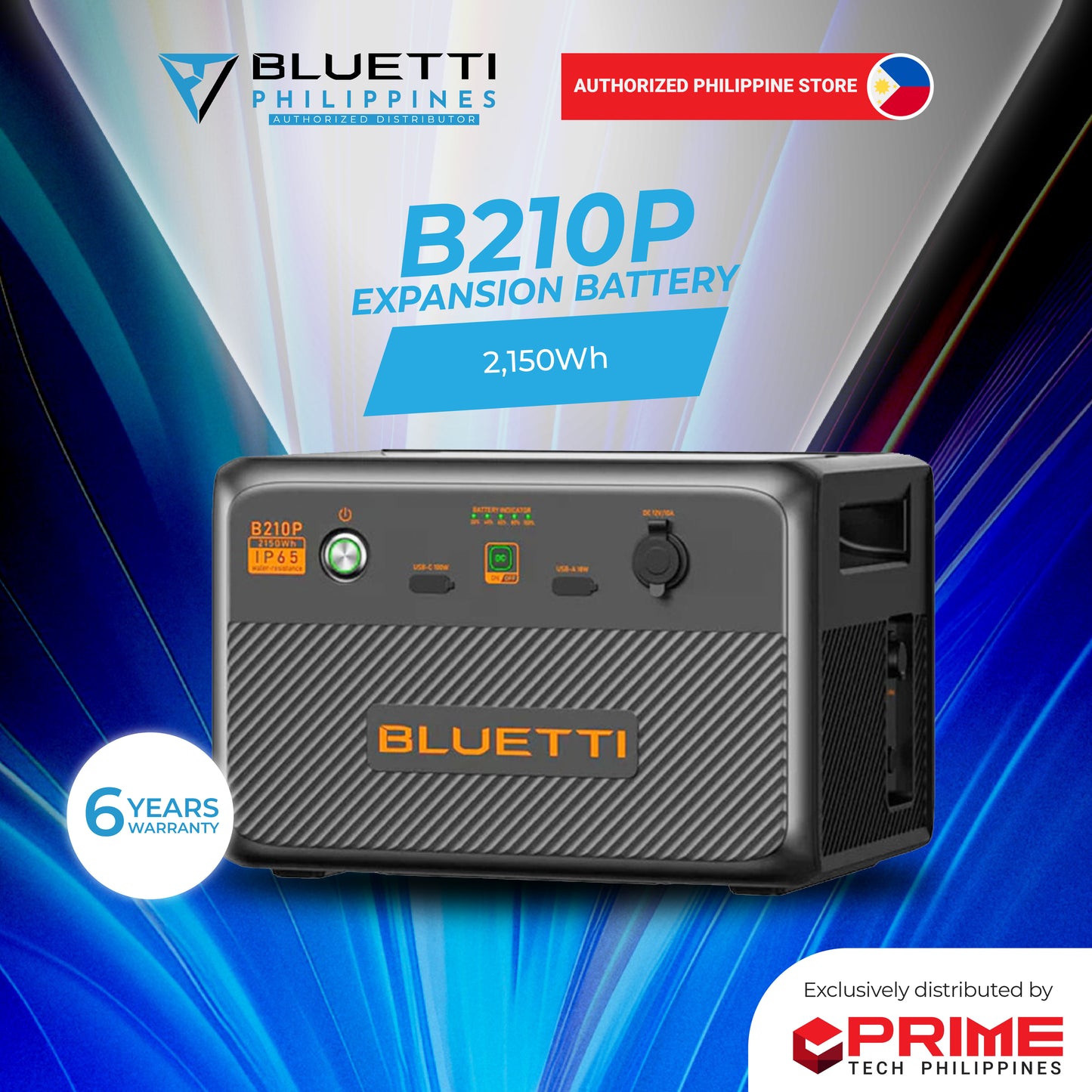 AUTHORIZED BLUETTI Premium Series B210P Expansion Battery - 2,150Wh