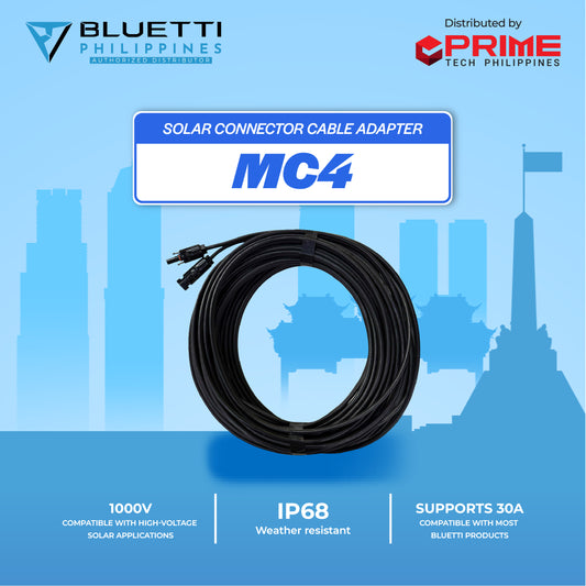 BLUETTI MC4 Solar Connector Cable Adapter | For Solar Panel to Power Station | EB3A EB70 AC180 AC200P
