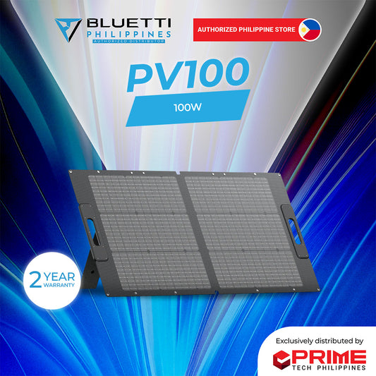 BLUETTI PV100 100W Foldable Solar Panel with MC4 Connector, High Efficiency Monocrystalline