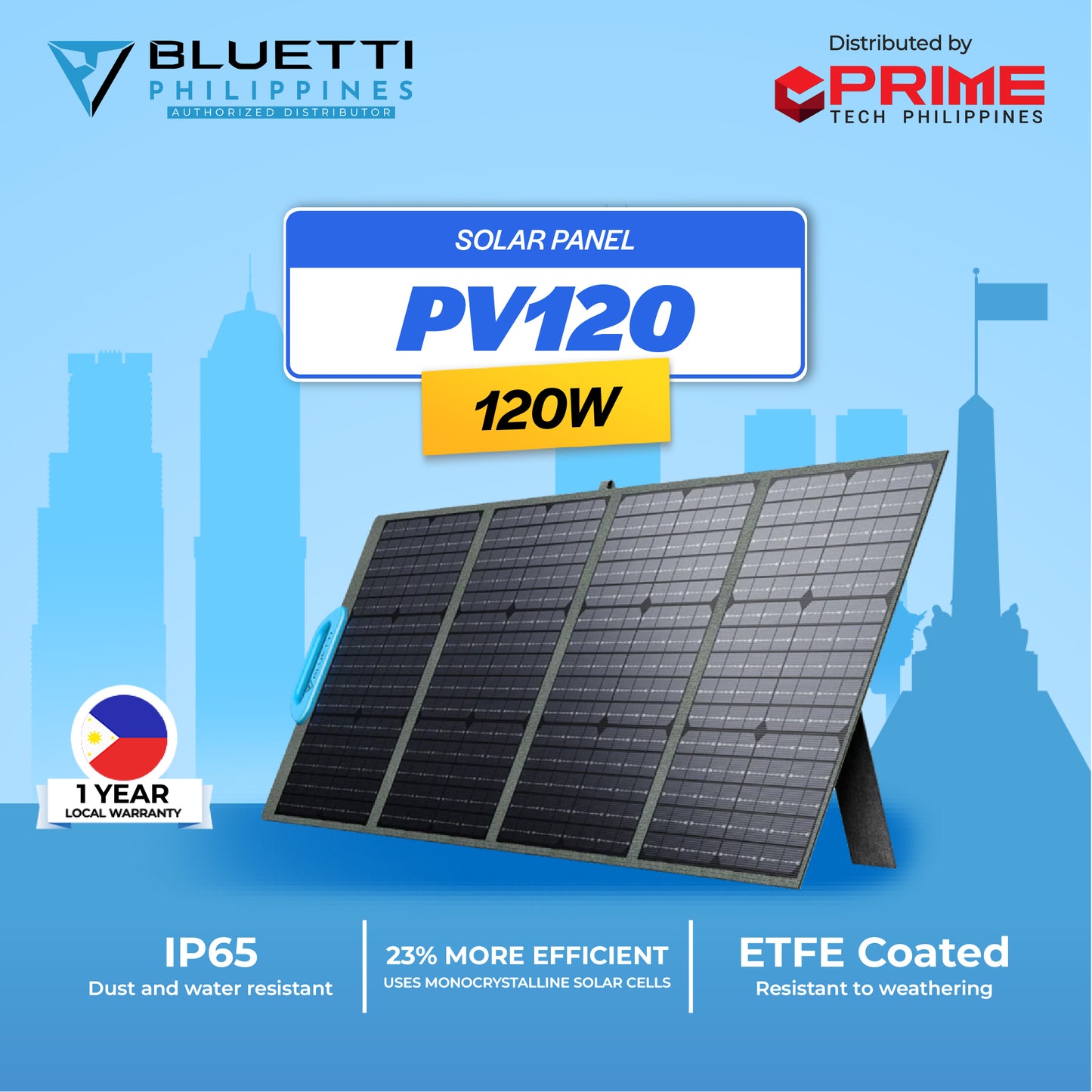 AUTHORIZED BLUETTI PV120 Solar Panel (120W)