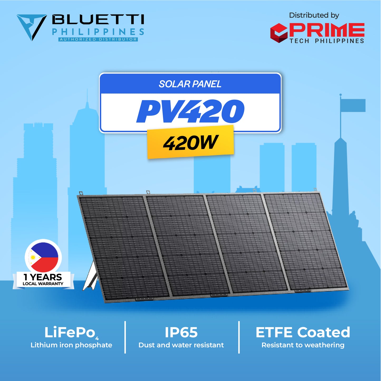 AUTHORIZED BLUETTI PV420 Solar Panel | 420W
