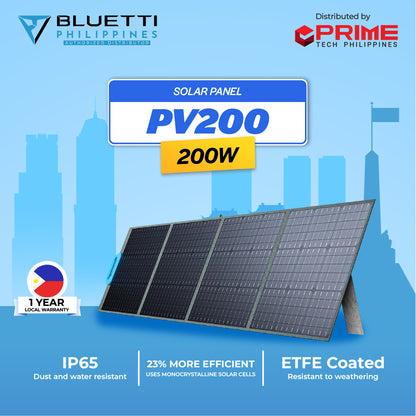 BLUETTI PV200 200W Solar Panel | Foldable & Portable Power for Outdoor, Travel, Emergency Backup | 1-Year Local Warranty