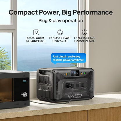 BLUETTI Apex 300 Portable Power Station 2764.8Wh 3840W Solar Generator LiFePO4 Battery Backup Home RV Emergency Power